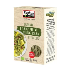 Edamame- ja mungpapu fettucine, Explore Cuisine, 200 g, luomu