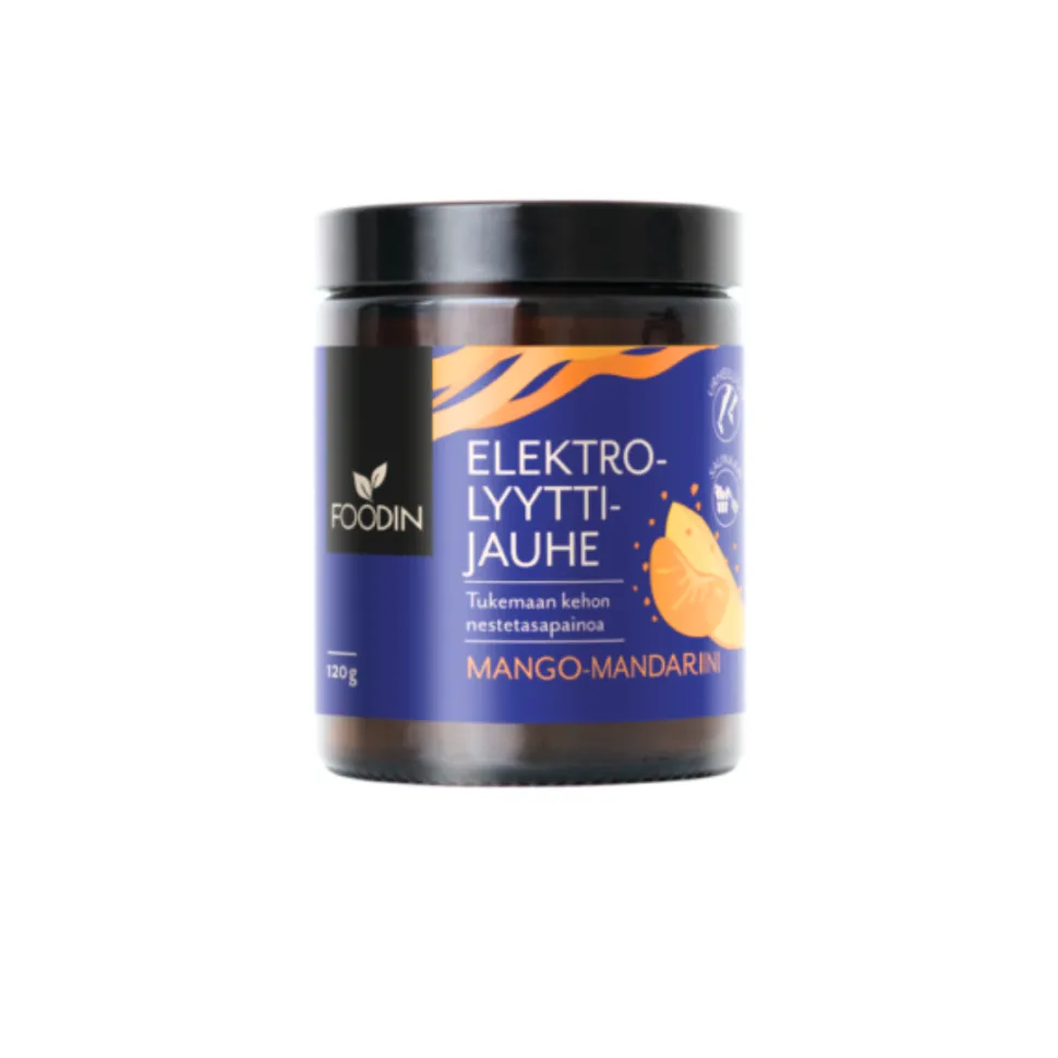 Elektrolyyttijauhe Mango-mandariini, Foodin, 120 g
