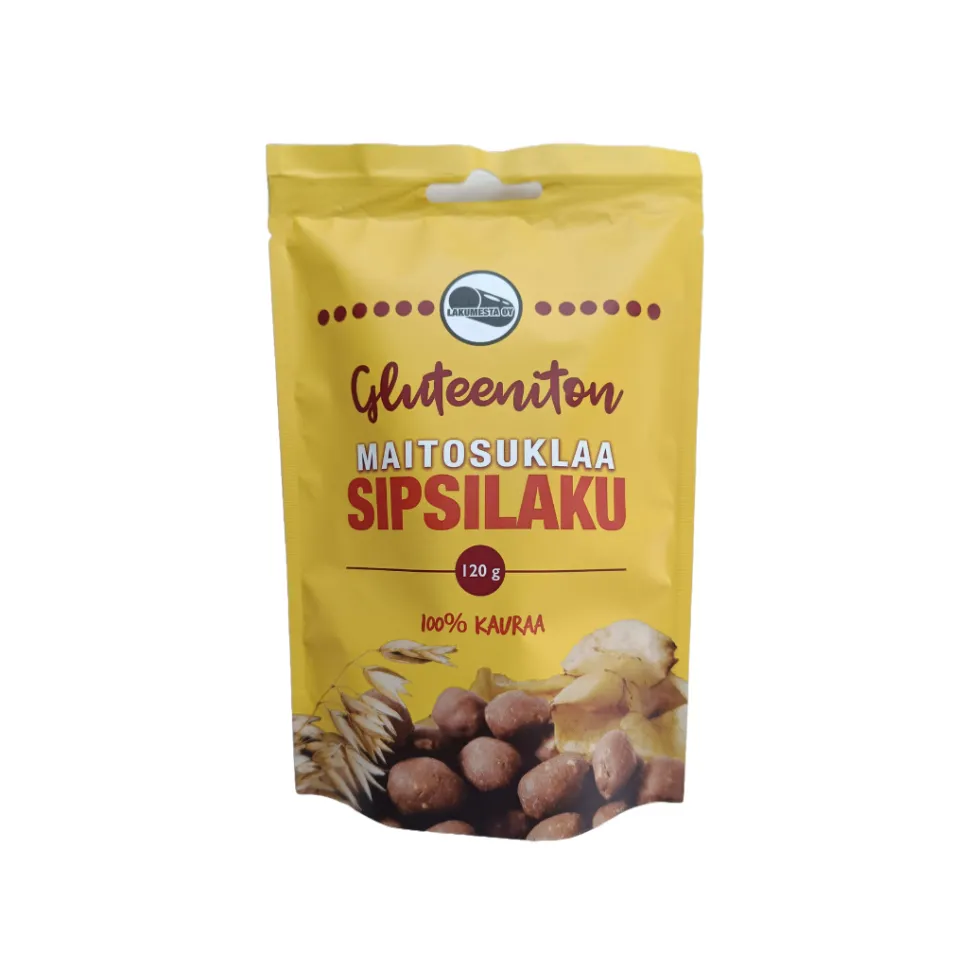 Gluteeniton maitosuklaa-sipsilaku, 120 g