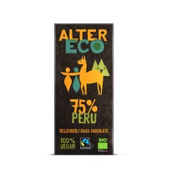 Tumma suklaa 75 %, Alter Eco, 100 g