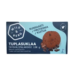 Täysvälipalakeksi Tuplasuklaa, Wild & Berg, 120 g