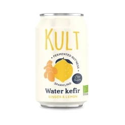 Vesikefiirijuoma, inkivääri & sitruuna, Kult, 330 ml